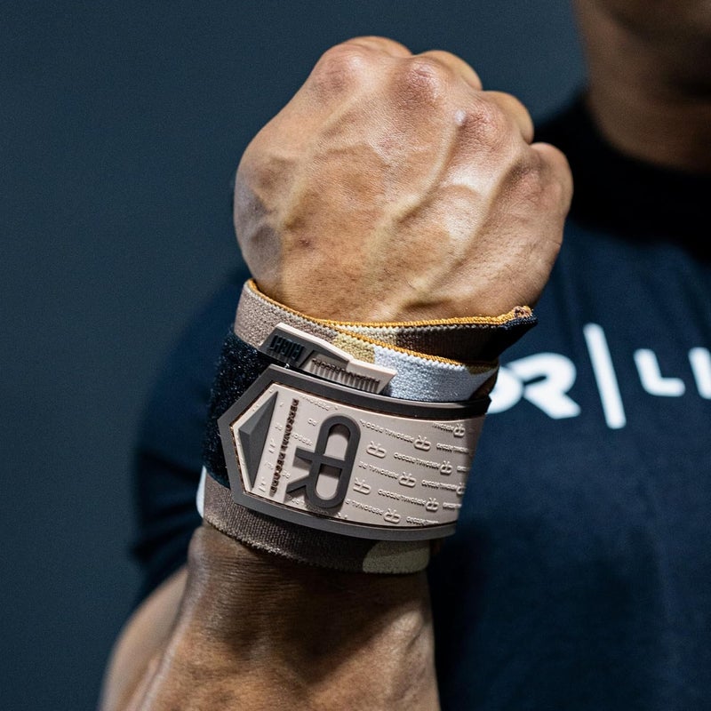 PR Personal Record Heavy Duty Premium Wrist Wraps, More Elasticity, Reinforced Stitching, Extra Wide Strap, Strong Thumb Loop, Larry Wheels Weightlifting Wraps - Image 5